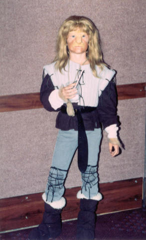 Mini Vinnie taking refreshment